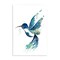 Stupell Industries Modern Blue Hummingbird Flying Wall Plaque Art